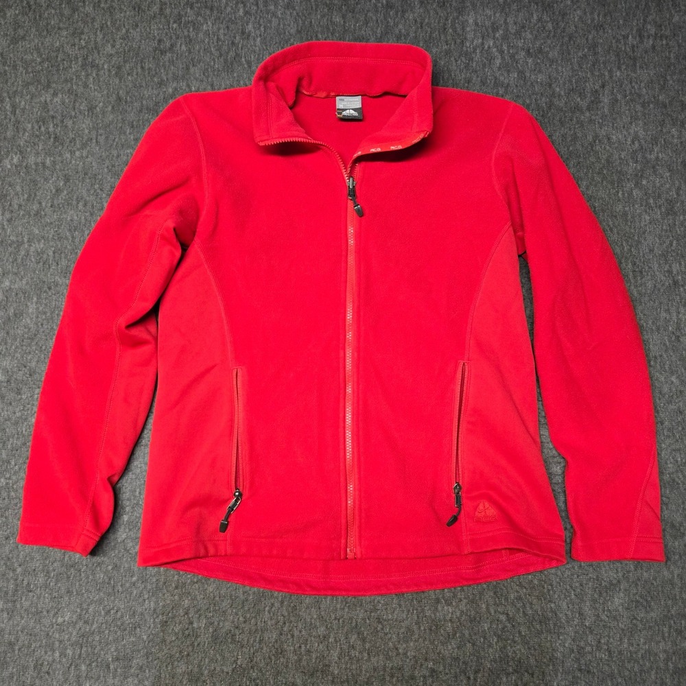 Vintage Nike ACG Full Zip Fleece Jacket Womens Medium Red Therma Fit Gorpcore